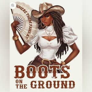 Black Graphic T-Shirt with Western Design